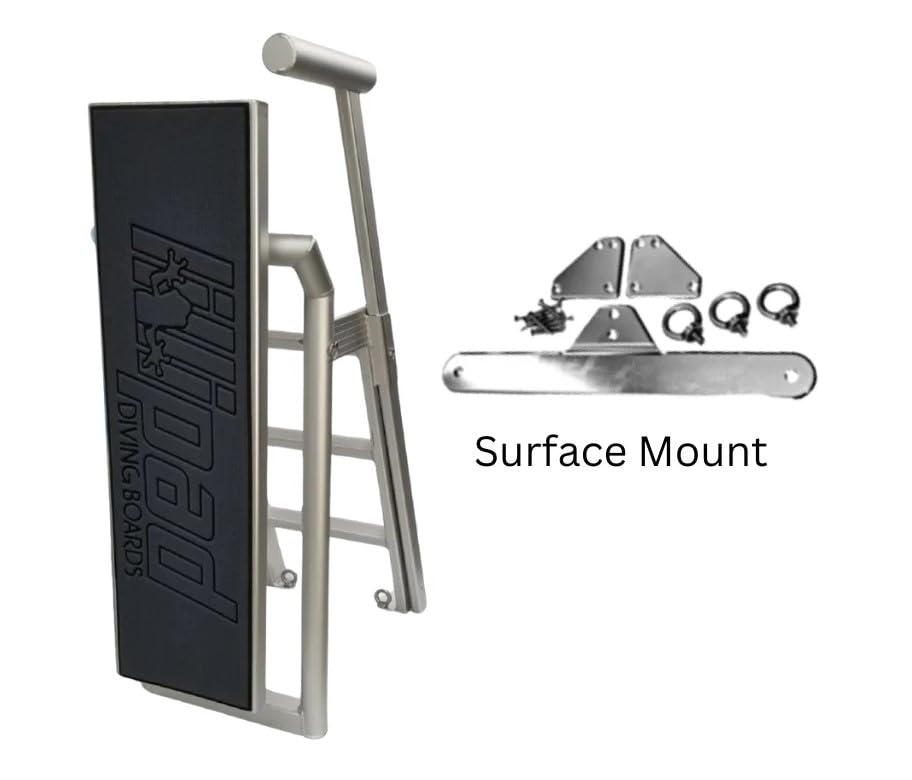 Lillipad Diving Board Boat or Dock - Includes Board, Surface Mount, and Upgraded SEADEK Foam Surface