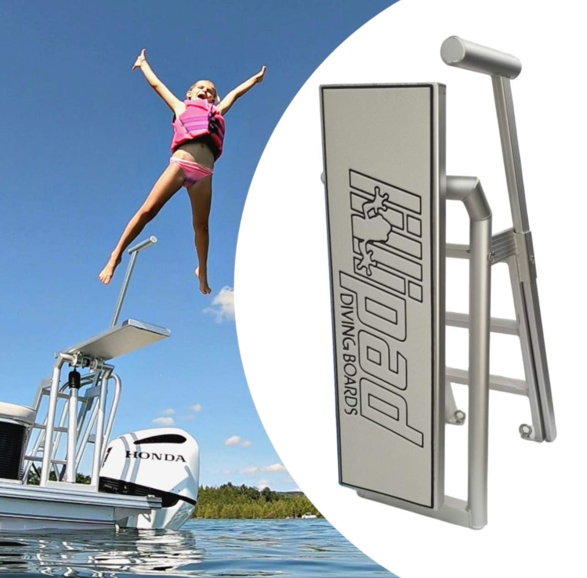 Lillipad Diving Board Boat or Dock - Includes Board, Surface Mount, and Upgraded SEADEK Foam Surface