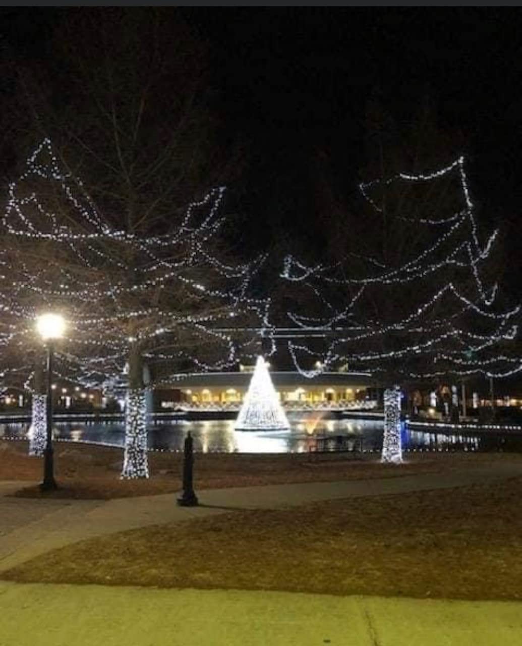 Giant Commercial Floating Christmas Tree - Over 4000 Led Lights - Expandable from 14' to 22' High x 12' Diameter
