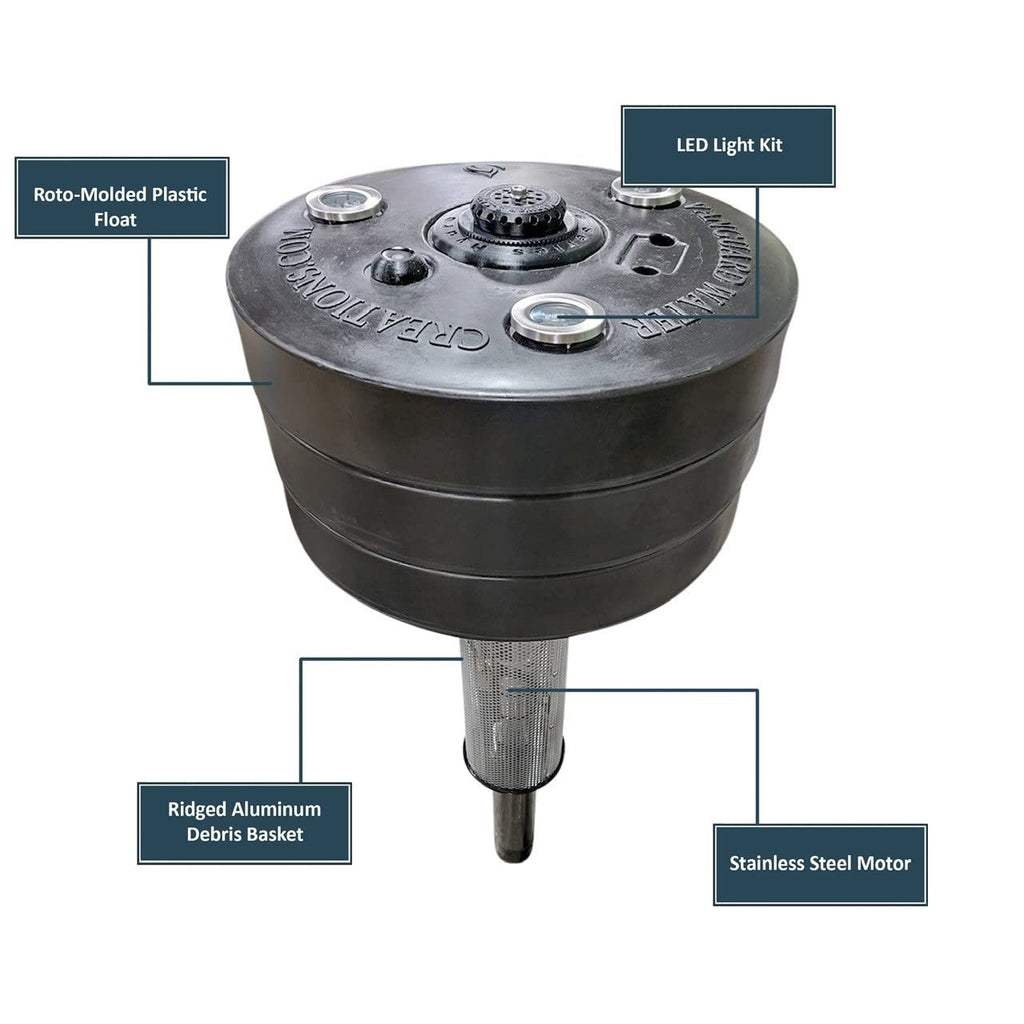 Vanguard Water Creations Hydro Torque Series Floating Fountains for Lake, Pond, Pool and More (Includes 5 Spray Patterns)