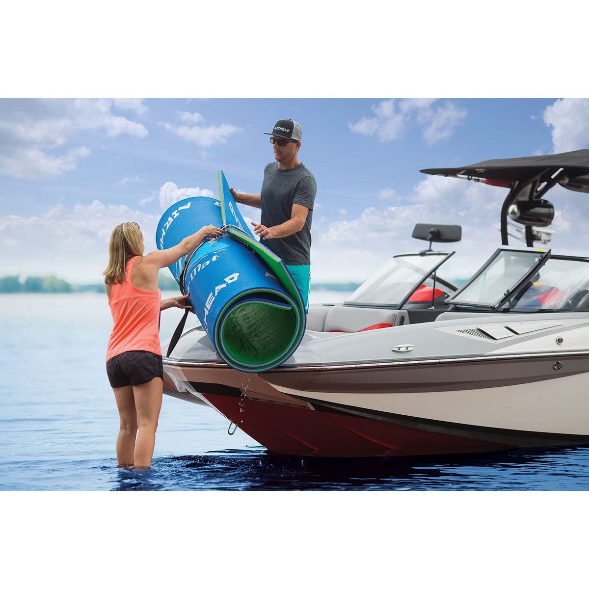 Airhead WATERMAT – Floating Water Mat – Multiple Water Sports Usages – Durable Multi-Layer Construction – Multiple Sizes/Colors