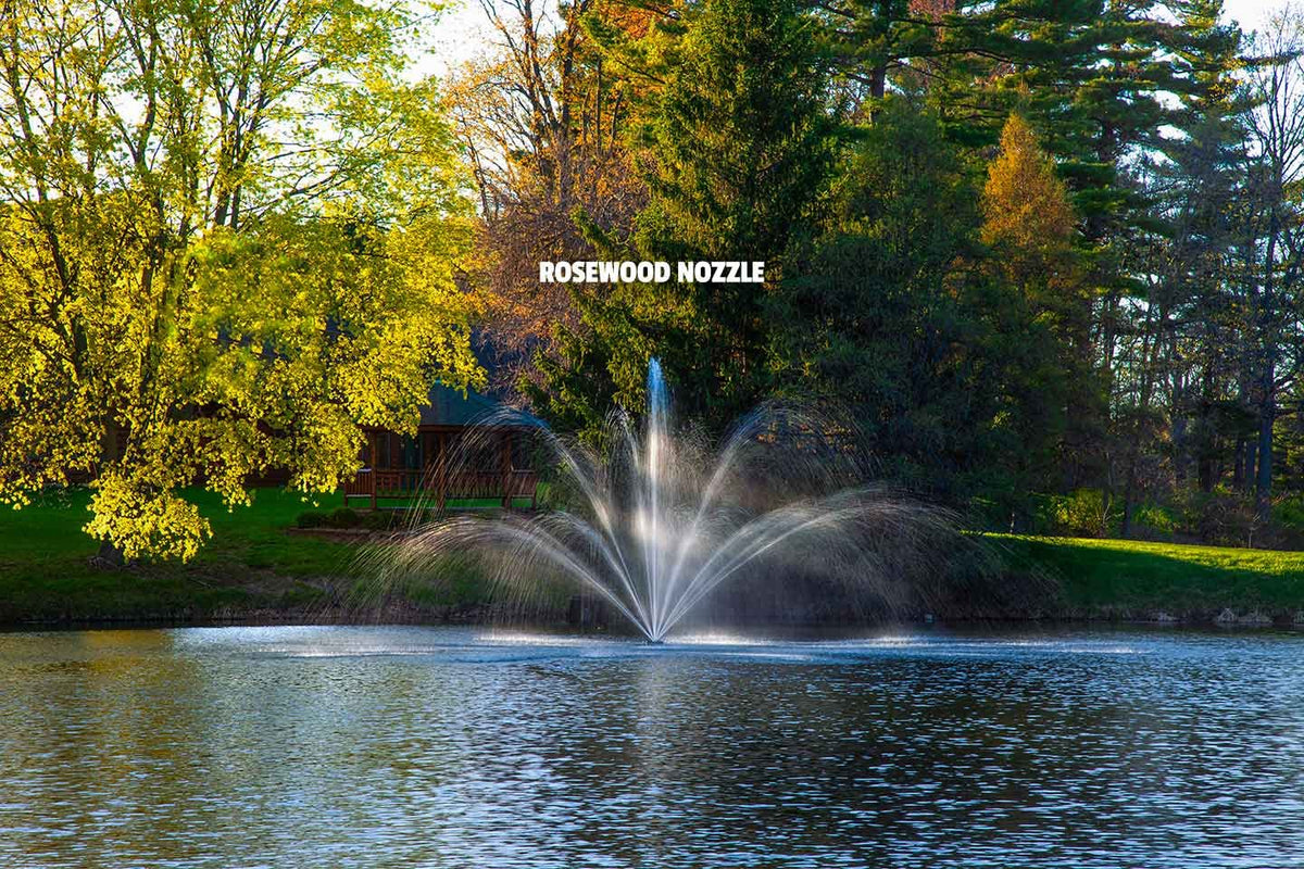 Scott Aerator Great Lakes Large Pond Fountain- 1 HP 115V with 100 ft. Cord | Aerating Fountain for Lakes & Ponds | Maintenance Free Stainless Steel | 5 Pattern | Nozzles Included