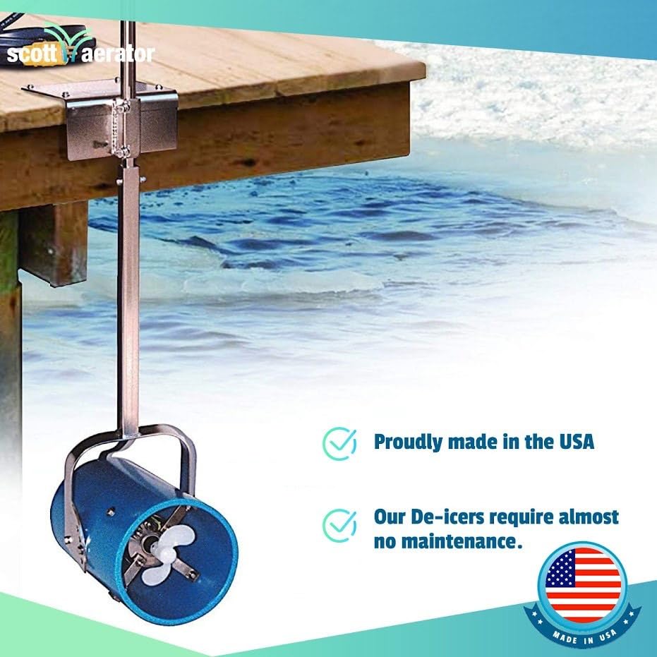 Scott Aerator De-Icer | 1 HP 115V Stainless 50ft Cord Dock Mount