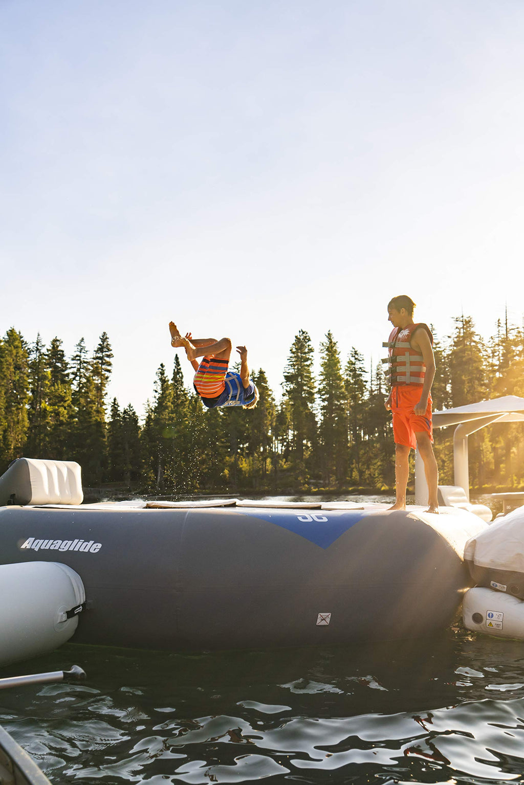Recoil Tramp- Inflatable Trampoline with C- Deck, 14'