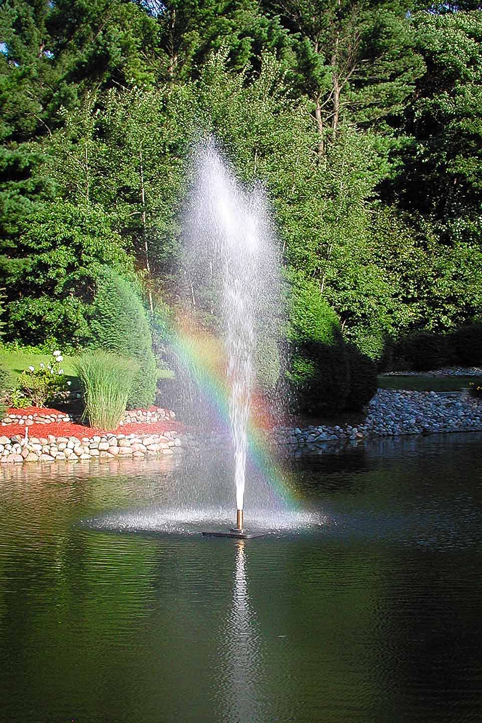 Scott Aerator Gusher Fountain 3 HP 230V Pond Aerator with 100 ft. Electric Cord | Decorative Pond Fountain | Aerating Fountain for Lakes & Ponds | Maintenance Free Stainless Steel Fountain