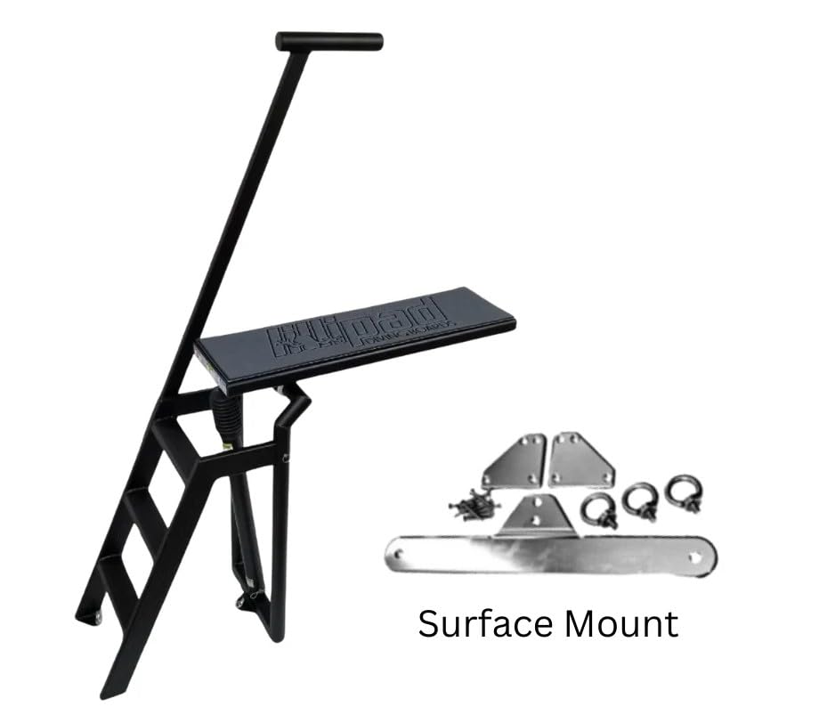 Lillipad Diving Board Pack - Black Powder Coat - Includes Board, Surface Mount, and Upgraded SEADEK Foam Surface