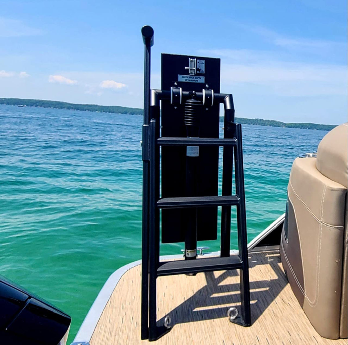 Lillipad Diving Board Pack - Black Powder Coat - Includes Board, Surface Mount, and Upgraded SEADEK Foam Surface