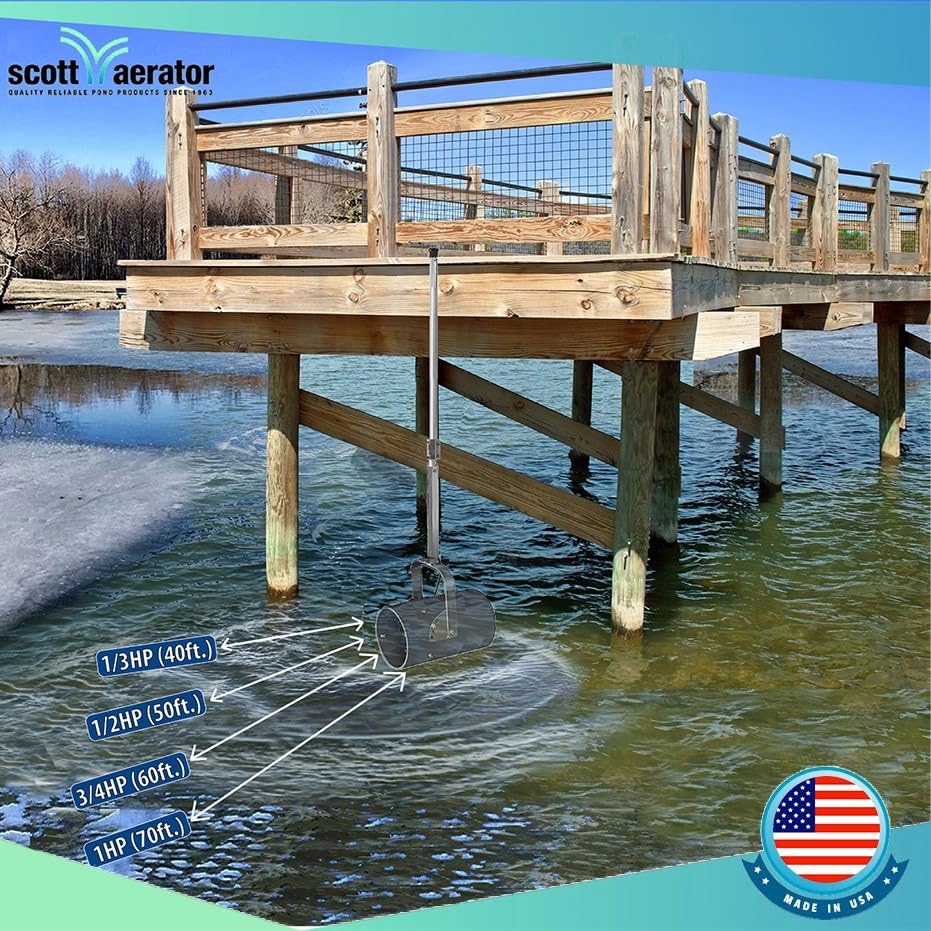 Scott Aerator De-Icer | 1 HP 115V Stainless 50ft Cord Dock Mount