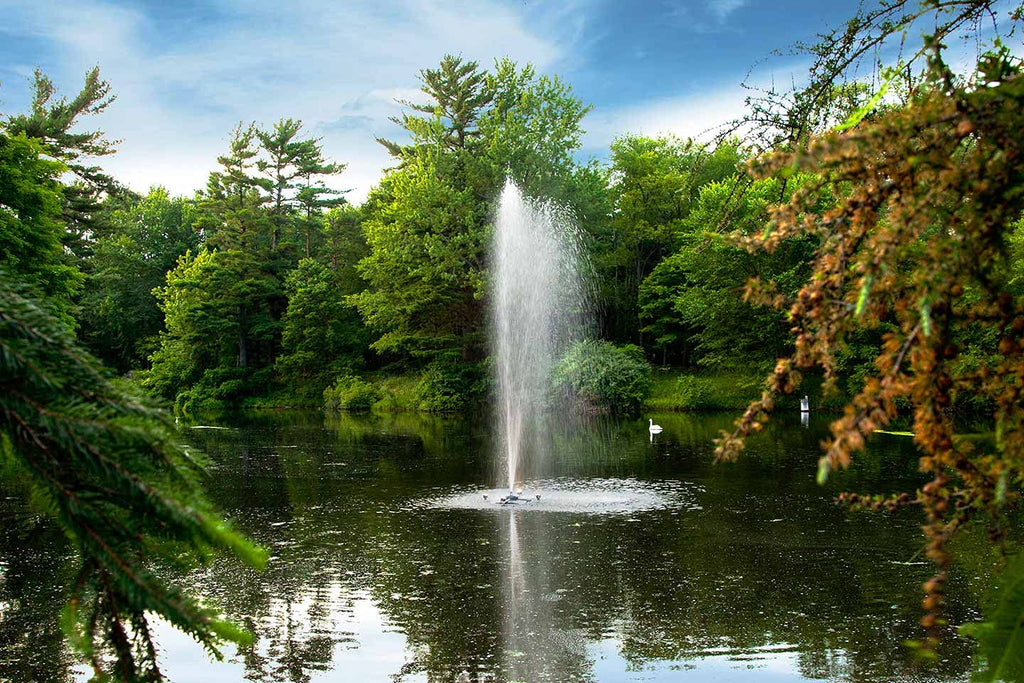 Scott Aerator Gusher Fountain 3 HP 230V Pond Aerator with 100 ft. Electric Cord | Decorative Pond Fountain | Aerating Fountain for Lakes & Ponds | Maintenance Free Stainless Steel Fountain