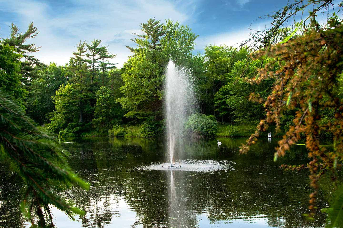 Scott Aerator Gusher Fountain 3 HP 230V Pond Aerator with 100 ft. Electric Cord | Decorative Pond Fountain | Aerating Fountain for Lakes & Ponds | Maintenance Free Stainless Steel Fountain