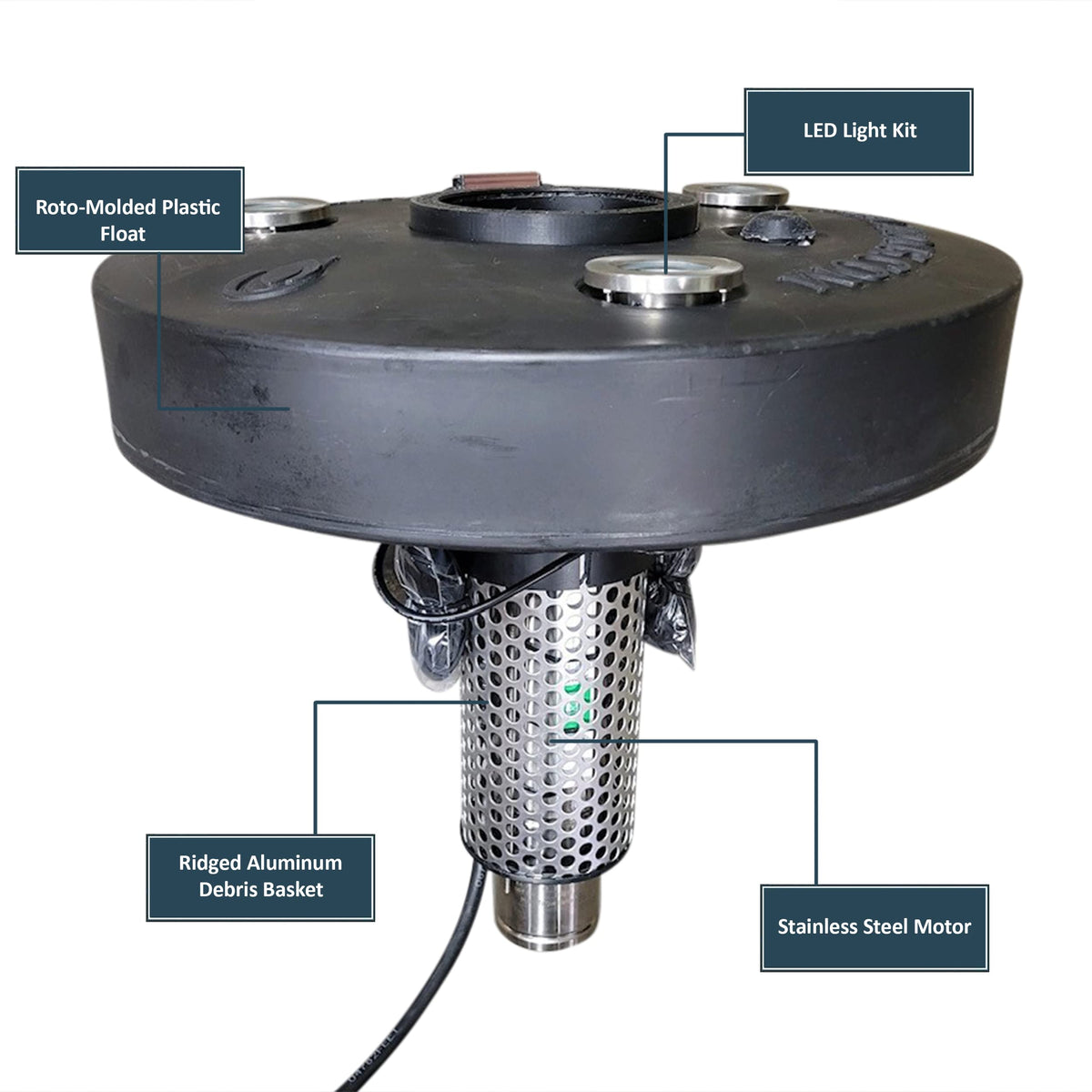 Vanguard Water Creations Hydro Torque Series Floating Fountains for Lake, Pond, Pool and More (Includes 5 Spray Patterns)
