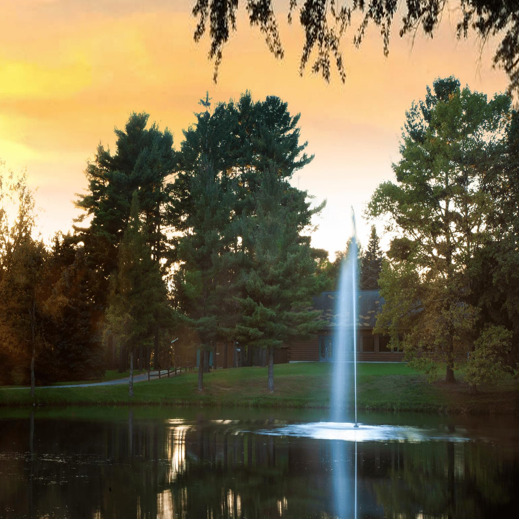 Scott Aerator Gusher Fountain 1/2 HP 230V Pond Aerator with 70 ft. Electric Cord | Decorative Pond Fountain | Aerating Fountain for Lakes & Ponds | Maintenance Free Stainless Steel Fountain