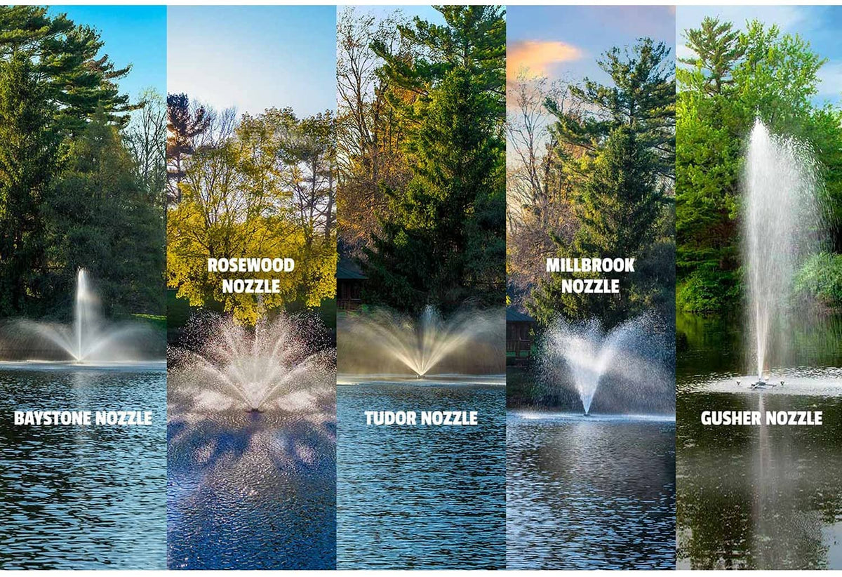 Scott Aerator Great Lakes Large Pond Fountain - 1 Horse Power | 230V | 5 Patterns