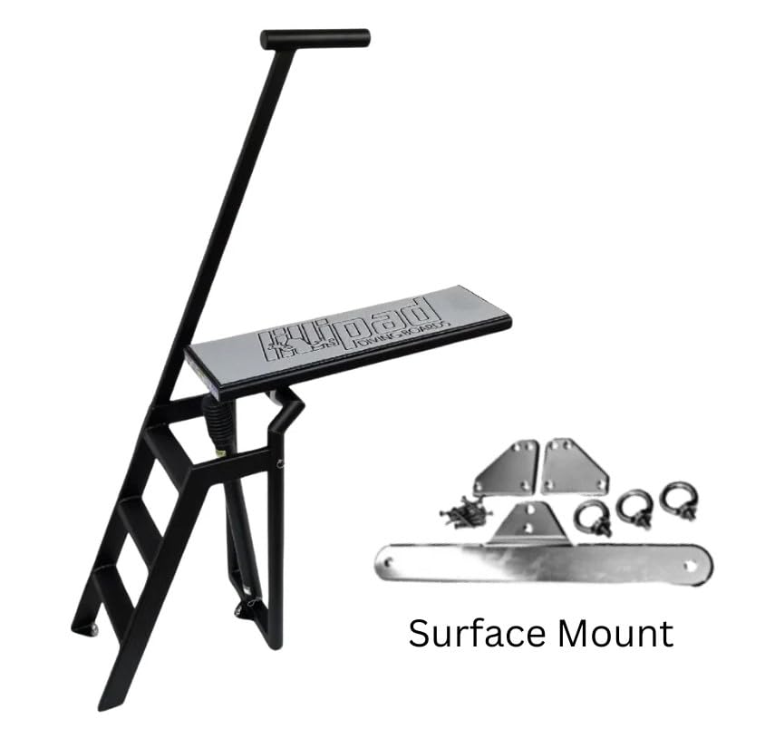 Lillipad Diving Board Pack - Black Powder Coat - Includes Board, Surface Mount, and Upgraded SEADEK Foam Surface