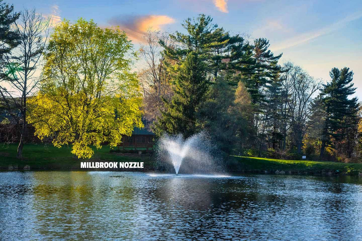 Scott Aerator Great Lakes Large Pond Fountain- 1 HP 115V with 100 ft. Cord | Aerating Fountain for Lakes & Ponds | Maintenance Free Stainless Steel | 5 Pattern | Nozzles Included