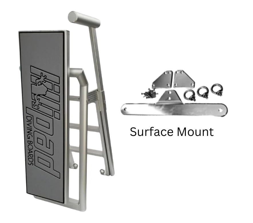 Lillipad Diving Board Boat or Dock - Includes Board, Surface Mount, and Upgraded SEADEK Foam Surface