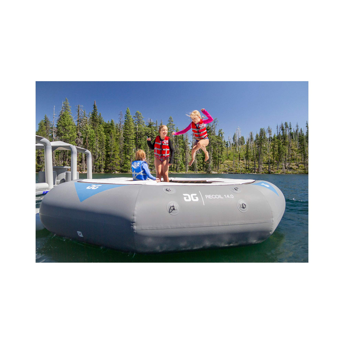 Recoil Tramp- Inflatable Trampoline with C- Deck, 14'